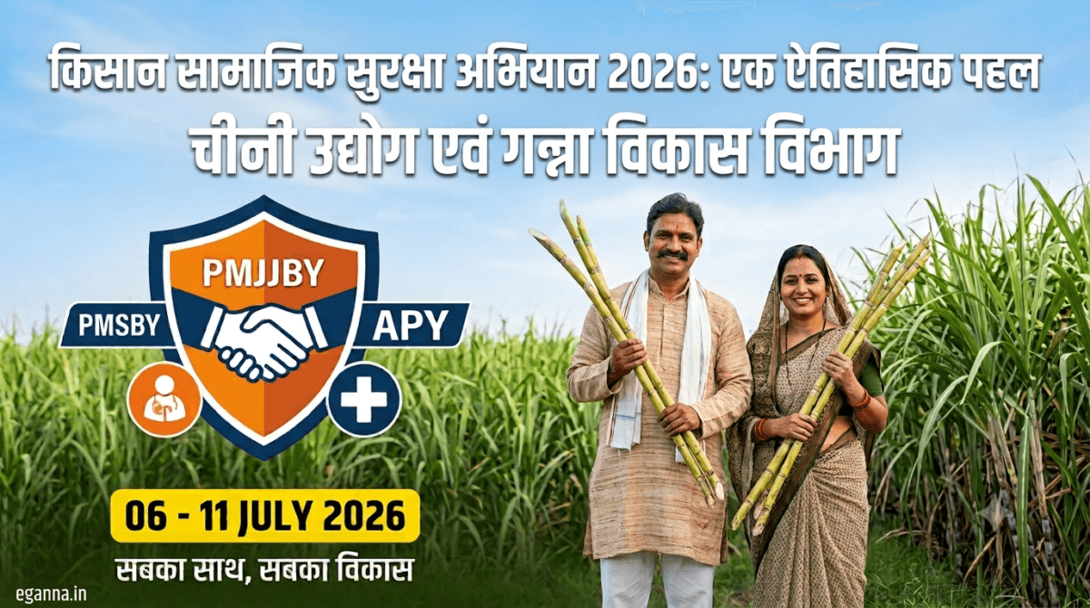 UP Ganna Kisan Samajik Suraksha Abhiyan 2026 - चीनी उद्योग एवं गन्ना विकास विभाग